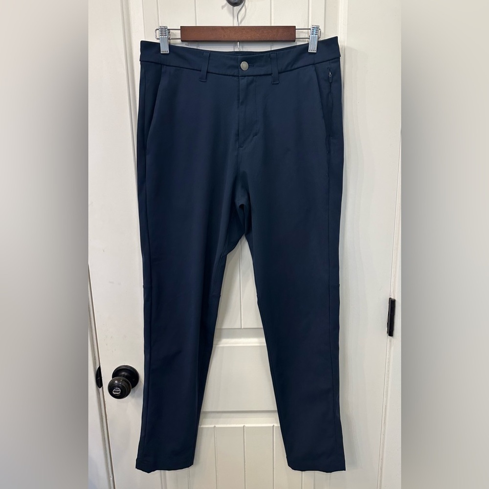 Lululemon Men's Commission Pants Slim Warpstreme True Navy Blue Size 31 x 29